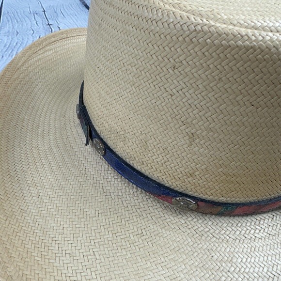 Resistol Fandango Vinylcote Men’s Cream Oval Cowboy Western Straw Hat Sz 7 - Picture 6 of 13